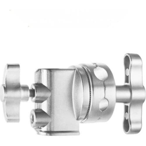 Heavy Duty Stainless Steel Video Stand Grip Head for Light Stand C-Light Stand Silver