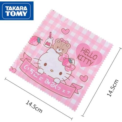 TAKARA TOMY Fashion Cute Cartoon Cartoon Hello Kitty Pure Cotton Eye Cloth Lens Wipe Computer Phone Screen Cleaning Cloth