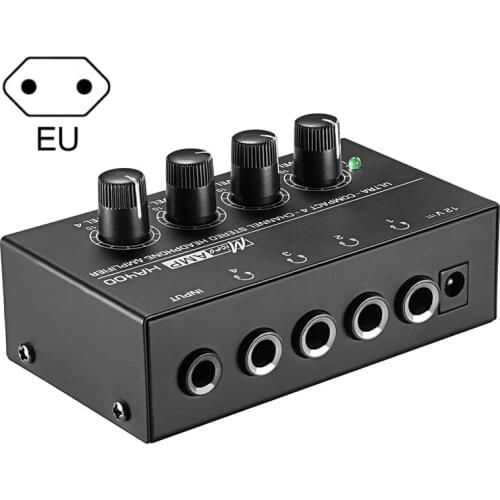 EU/US/UK Plug Ha400 Ultra-Compact 4 Channels Mini o Stereo Headphone Amplifier With Power Adapter Portable Headphone Amplifier