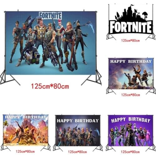 Fortnite Party Background Birthday Decoration Decor Cloth Theme Layout Game Figure PartySupplies Kids Toys Gift 125*80 CM