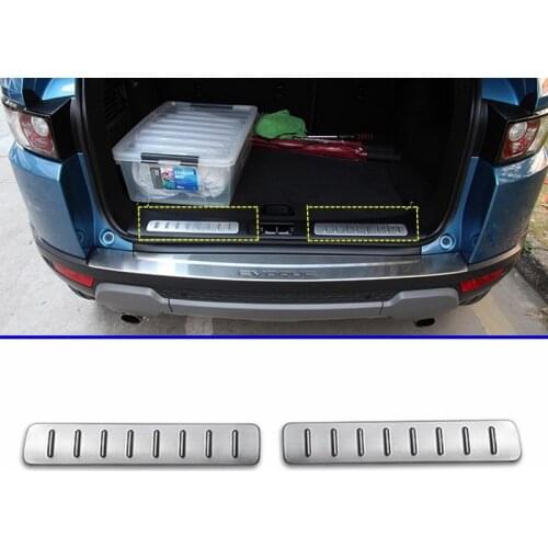 For Land Rover Range Rover Evoque 2014-2016 Rear Trunk Door Threshold Sill Bumber Guard Protective Pedal Board Cover Sticker