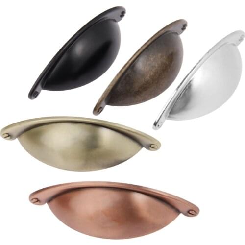 1Pc 102x26mm Antique Brass Shell Pull Handle Vintage Furniture Handle Kitchen Drawer Cabinet Door Handle Furniture Cupboard Knob