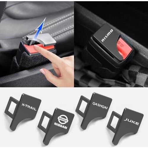 For Nissan nismo Qashqai tiida X-trail leaf navara Juke almera Accessories Hidden Car Safty Seat Belt buckle clip 1pcs