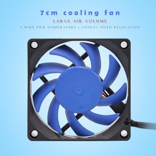 7cm cooling fan small chassis cooling AMD CPU cooling fan 7015 fan 4 pin PWM temperature control