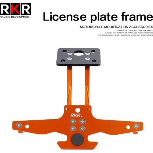 Suitable for KTM DUKE250 duke390 CNC Motorcycle Adjustable Angle Aluminum License Number Plate Frame Holder Bracket