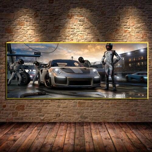 Car Forza Motorsport 7 Porsches 911 Racing Sportcar Wall Art Posters and Prints Canvas Painting for Living Room Home Decoration