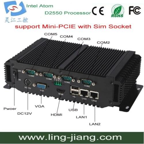 Customized Fanless IPC/Industrial PC With mini-PCIE and SIM Card