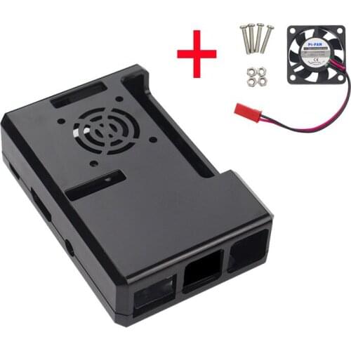 Raspberry Pi ABS Case Transparent / Red / Blue Clear Box Cover Shell for Raspberry Pi 3 + RPI CPU Cooling Fan by SB Components L