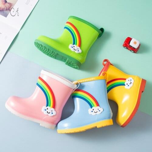 Kids Rain Boots for Boys Girls Waterproof Toddler Anti-slip Outdoot Soft Rain Boots For Childrens