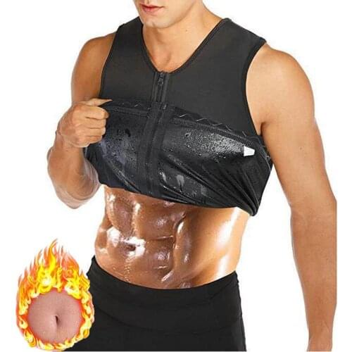 Sauna Effect Body Shaper Corsets Vest Sweet Sweat Sports Fitness Waist Slim Fat Burning Shapewear Top Vests Men Sweat Tops