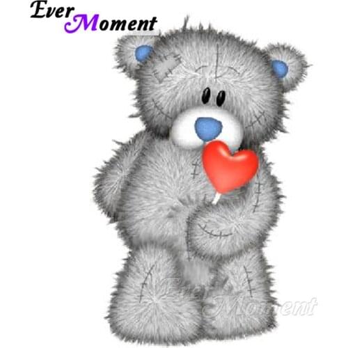 Ever Moment Diamond Embroidery Bear Heart Diamond Mosaic Full Square Drills Home Decoration Artwork Diamond Painting ASF1120