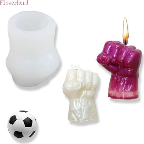 DIY Candle Mold Aromatherapy Candle Fist Epoxy Plaster Decoration Silicone Mold Resin Molds Clay Mold Candle Making Supplies