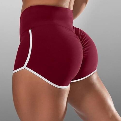 Summer Women Solid Color High Waist Sports Shorts Push Up Casual Seamless Fitness Tights Beach Running Hot Shorts Leggings#p