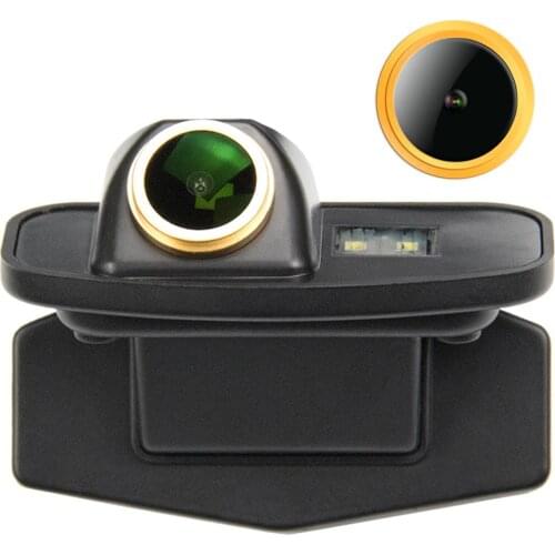 Misayaee Car Rear View Backup Golden Camera License Plate Light for Honda CRV CR-V Crosstour Fit Jazz Jade Odyssey CRV Elysion