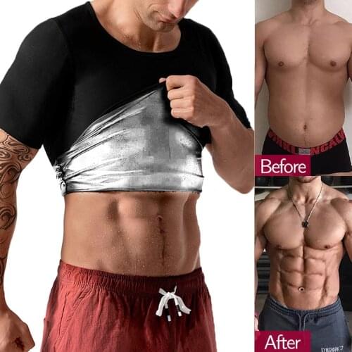 Men Thermo Sweat Suit Tank Tops Waist Trainer Shapewear Vest Sauna Suit Body Shaper Compression Workout Shirt Slimming Underwear