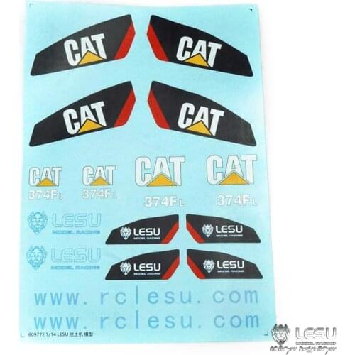LESU RC 1/14 Carter 374 Excavator Model Truck Spare Parts DIY Decal TH15256-SMT3
