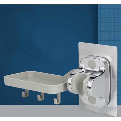 Wall Hanging Flower Sprinkler Bracket Bathroom Adjustable Sucker Bracket Lotus Head Hose Shower Without Punching Flower Sprinkle