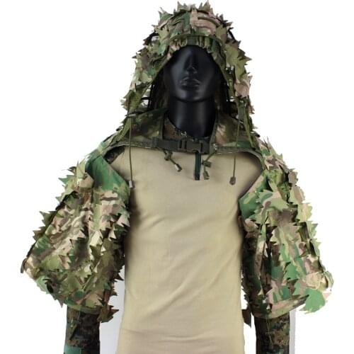 Upgrade Tactical Combat Training Ghillie Clothing Snipers Shooting Hunting Clothes Camouflage Disguised Coat Men Women Jacket