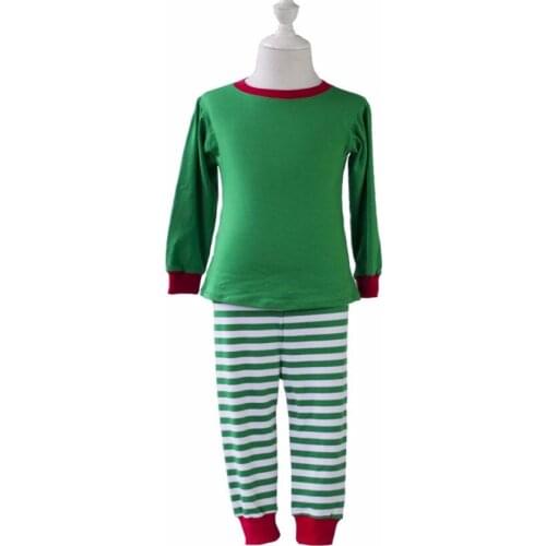 Baby Girls Boys Christmas Pajamas Set Kids Striped Xmas Cotton PJS Children 2Pcs Clothing Set Family Pajamas 2021 New 30