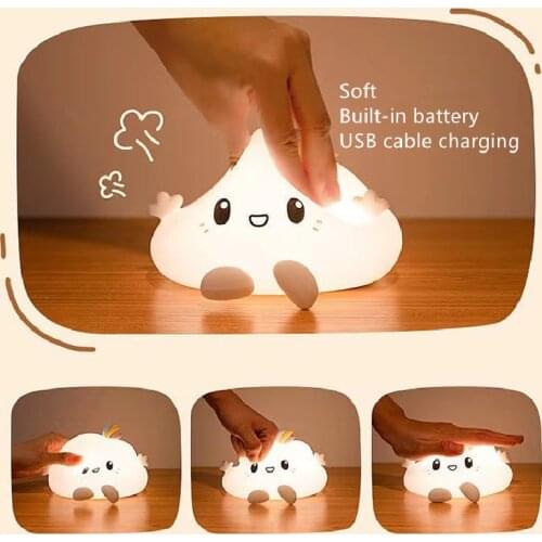 LED Cloud Night Light Baby Childrens Room Bedside Table Bedroom Decoration Lighting Charging or Battery Type