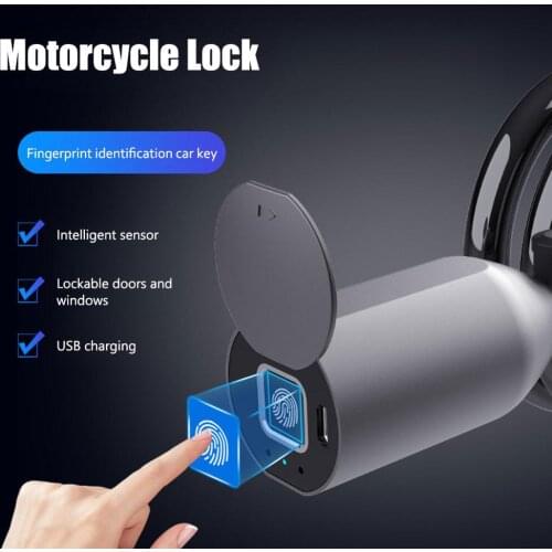 Motorcycle Lock Keyless Fingerprint Bicycle Lock With USB Charge 39.4 inch Bicycle Cable Locks for Bike Motorcycle Gate Fence