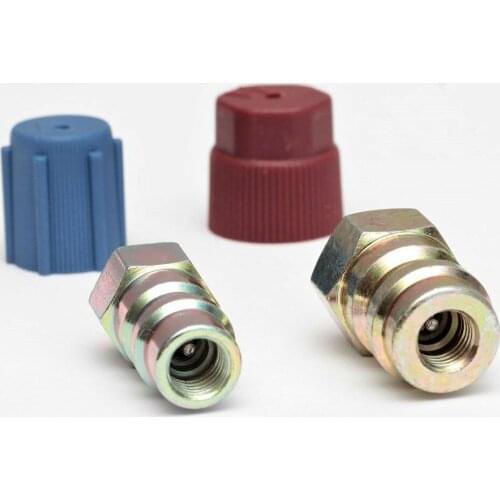 Replacement A/C Charging Port Adapter Retrofit Parts Conversion Fitting Set High/Low Side