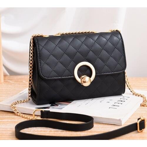 Bag Womens Bag New Small Square Bag Fashion Chain Lingge Bag Leisure Versatile Single Shoulder Bag Womens Trend Messenger Bag