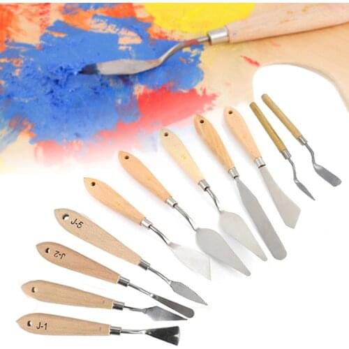 11Pcs Palette Texture Scraper Tool Paint Art Oil Mix Scrape Draw Spatula artist Painter Drawer Pigment watercolor Student