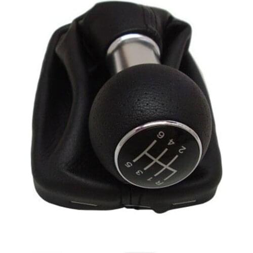 12mm 5/ 6 Speed Car Gear Shift Knob With Leather Boot Gaitor Fit For Audi A3 8L S3 2000 2001 2002 2003 Auto Shift Knob