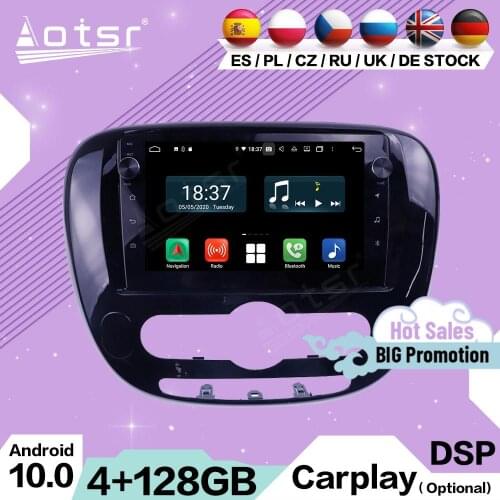 128G Carplay Multimedia Stereo Android For KIA SOUL 2 2013 2014 2015 2016 2017 2018 GPS Navigation Car Radio Receiver Head Unit