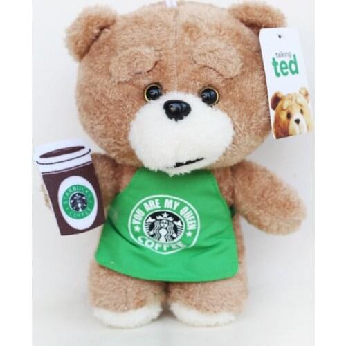 20cm Movie Teddy Bear Ted 2 Plush Toys In Apron Teddy Bear Cosplay Plush Soft Stuffed Animals Toys Doll for Children Kids Gift