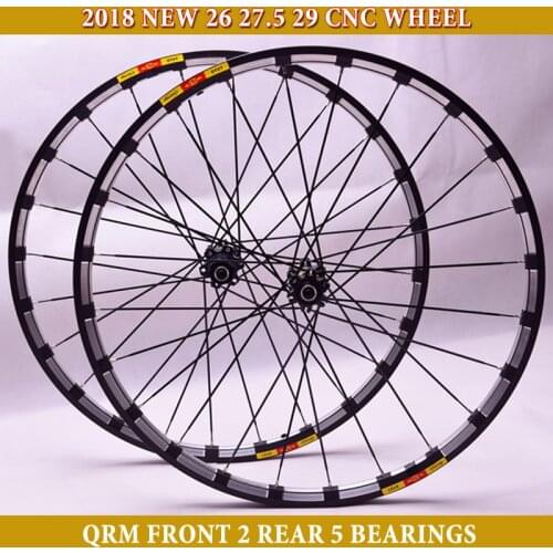 2018 RUJIXU 29er CROSSD TXT MTB Mountain Bicycle CNC Cycling Wheel Straight Pull Flat Spokes Front 2 Rear 5 Sealed Bearings 15mm