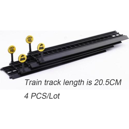 4pcs/lot Diecast Plastic Toy Model Train Metro Subway Chassis Track Model Toy Model with Road Sign For Kids Children Gifts