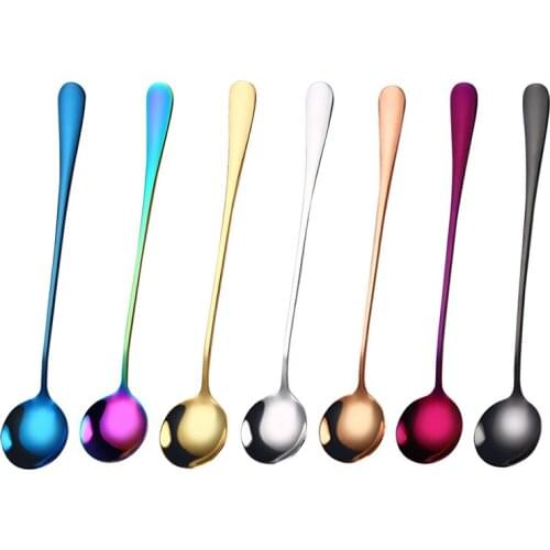 7/4Pcs Coffee Spoon Set Stainless Steel Dessert Ice Cream Spoon Tea Spoon Coffee Accessories Flatware Drinking Tools