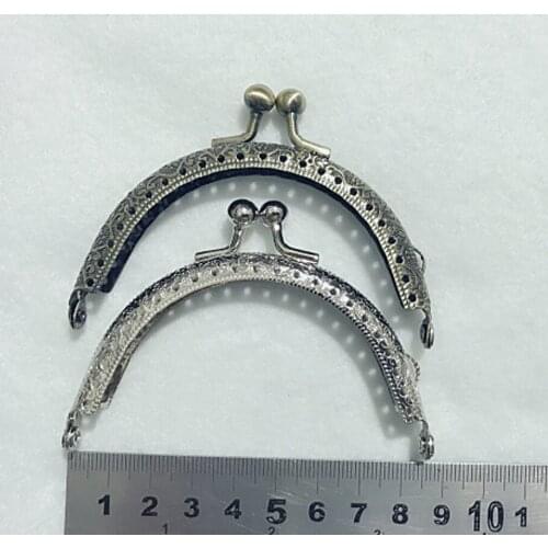 8.5cm women knurling frame kiss buckle DIY coin bag mini purse frame bag making metal clasp hardware accessories 10pcs/lot