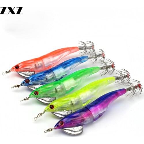 8pcs Squid Hook Replaceable Battery LED Electronic Shrimp Jigs Hard Bait Fake Lure Fish Equipment for Catch Octopus Accessories
