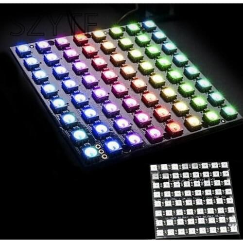 8x8 64 LED Matrix WS2812 LED 5050 RGB FZ1104
