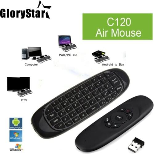 2.4Ghz Fly Air Mouse Wireless Keyboard C120 T10 gamer 3 axes Gyroscope Remote Control For android TV Box Mac MINI PC Set-Top box