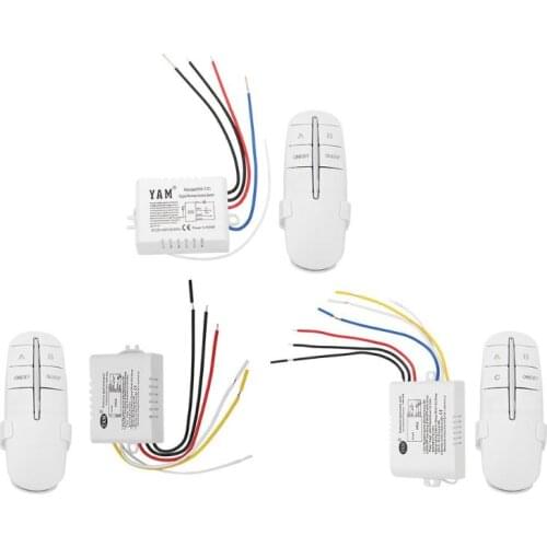 Wireless RF Remote Control Switch ON/OFF 220V Lamp Receiver Transmitter Remote Control Switch for UV Lighting