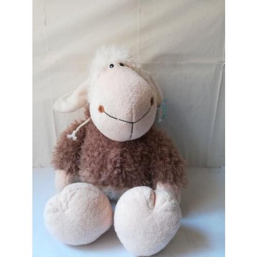 Large 45cm cartoon sheep plush toy lovely sheep with hat soft doll throw pillow Christmas gift b1466