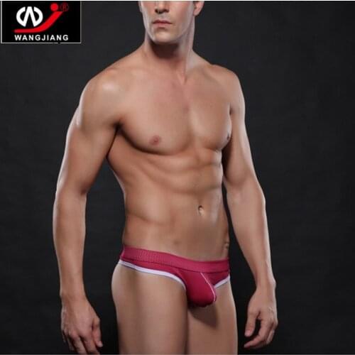 Brand Men Sexy Thongs Gay Underwear Breathable Thongs and G Strings Low Rise Mens Underwear Penis Hipster 1 piece