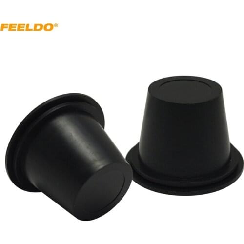FEELDO 2PCS Universal Car HID LED Headlight Dustproof Cover Waterproof Rubber Sealing Headlamp Cap H/D 45mm/53mm #5581