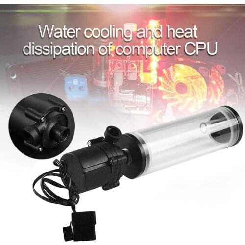 G1/4 Thread XHC8 + 160mm Cylinder Water Tank Water Pump for CPU Water Cooling Pump Radiator Waterblock Holder Kit For CPU