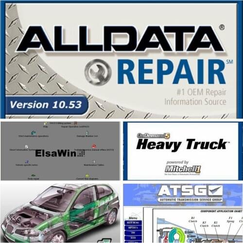 Hot auto repair software Alldata v10.53 OD5 all data mi..ll 2015 atsg elsawin heavt truck 1tb hdd usb3.0 English for car/trucks