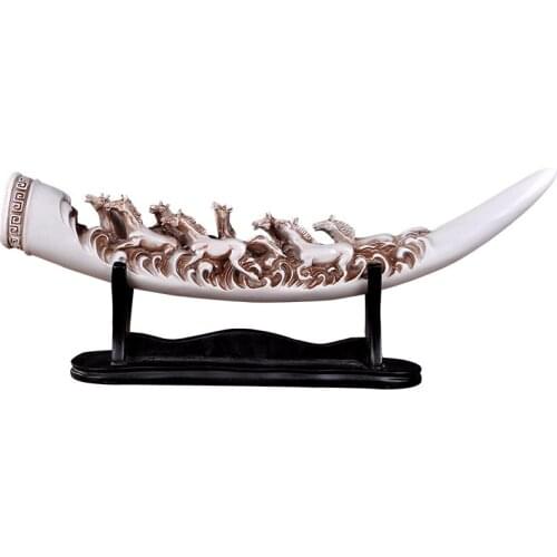IMITATION IVORY ART SCULPTURE RESIN CRAFTS BAR HOTEL OFFICE TV CABINET WINE CABINET LIVING ROOM STATUE HOME DECORATION R1654