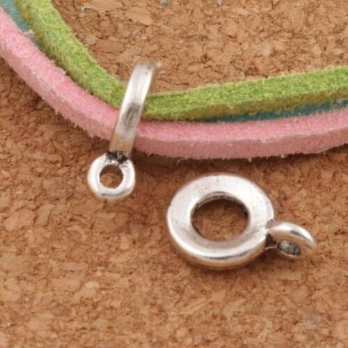 Circle Connectors Bails 11.2x1.7mm 92PCS Zinc Alloy Beads Fit Charm European Bracelet L722
