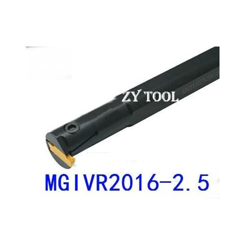 MGIVR 2016-2.5 CNC Internal Grooving Lathe Tool Holder, 2.5 mm Width Grooving & Parting Cutting Tool Holder For MGMN250 Inserts