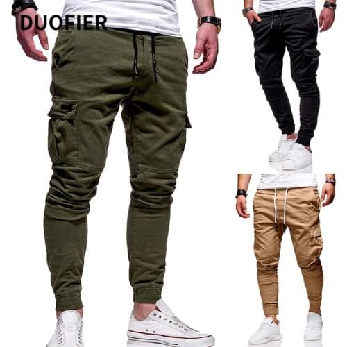 Men Pants Hip Hop Harem Trousers Joggers Solid Multi-pocket Track Pants 2021 New Male Elastic Black Sweat Casual Sweatpants 4XL