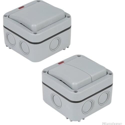 MP12 Wall Switch Outdoor Waterproof Dust-proof Wall Switch Socket for Garden Courtyard Lawn Garage N18 20 Dropshipping