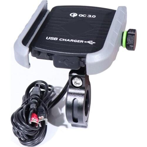 New Enhanced&Protable Motorcycle Phone Holder Charger Waterproof Shockproof Electric Bike Phone Support JR Deals